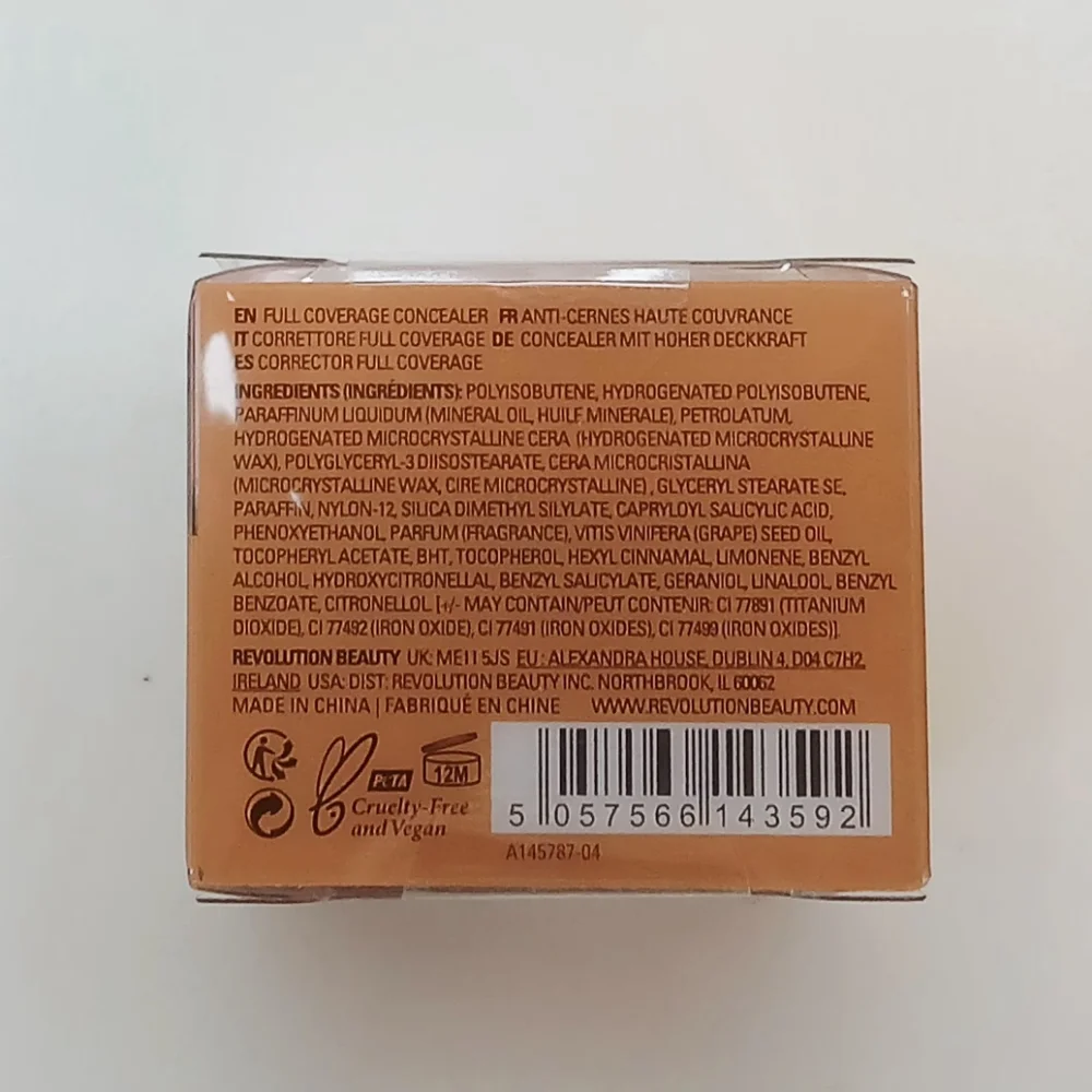 Revolution London Makeup Conceal & Fix Ultimate Coverage Concealer Deep Tan